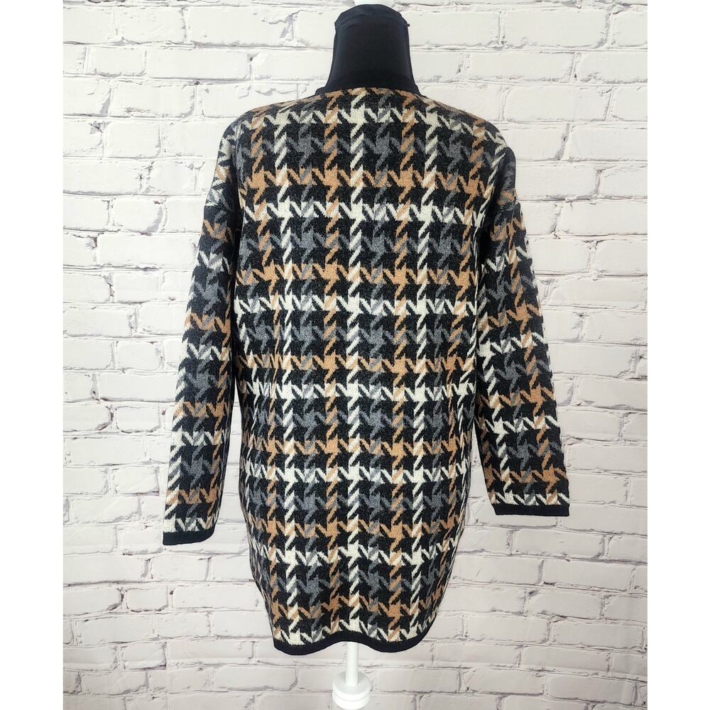 Tricots St Raphael Cardigan plaid Womens S 100% Wool Grandpacore grandmacore - Picture 2 of 5